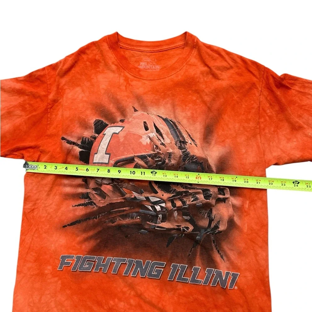 Illinois Fighting Illini The Mountain Men’s Orange Tie Dye‎ T-Shirt Size Large